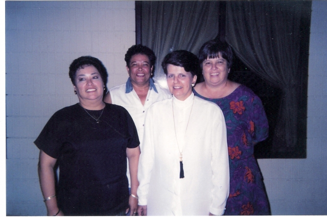 L-R: Mary Lou Santos, Theresa (Estrella) Plunkett, Paulette (Silva) Okita, Mary Ellen (Amorin) Quiray